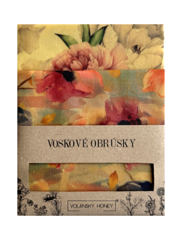 Sada 2 voskových obrúskov - akvarel