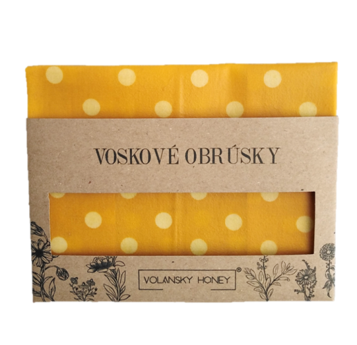 Malý voskový obrúsok - žlté guličky