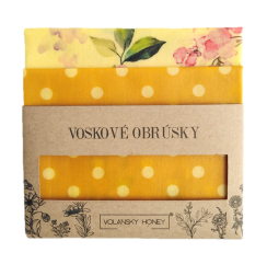 Sada 2 voskových obrúskov - guličky a kvety