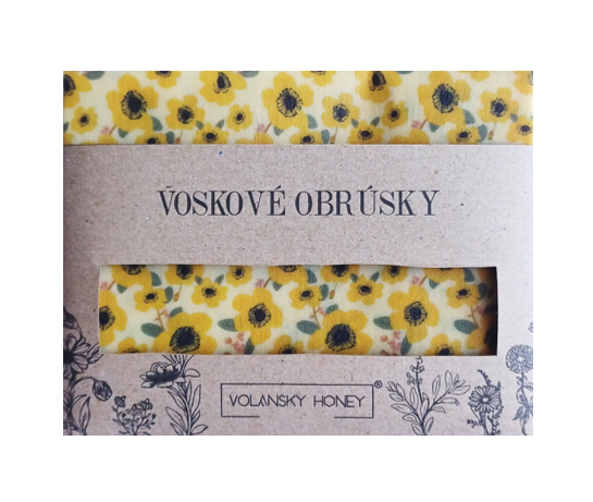 Malý voskový obrúsok - žlté kvety