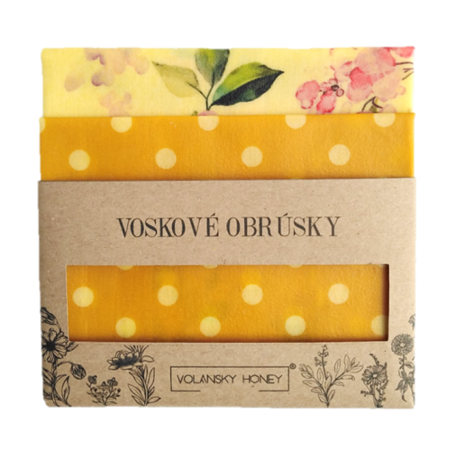 Sada 2 voskových obrúskov - guličky a kvety